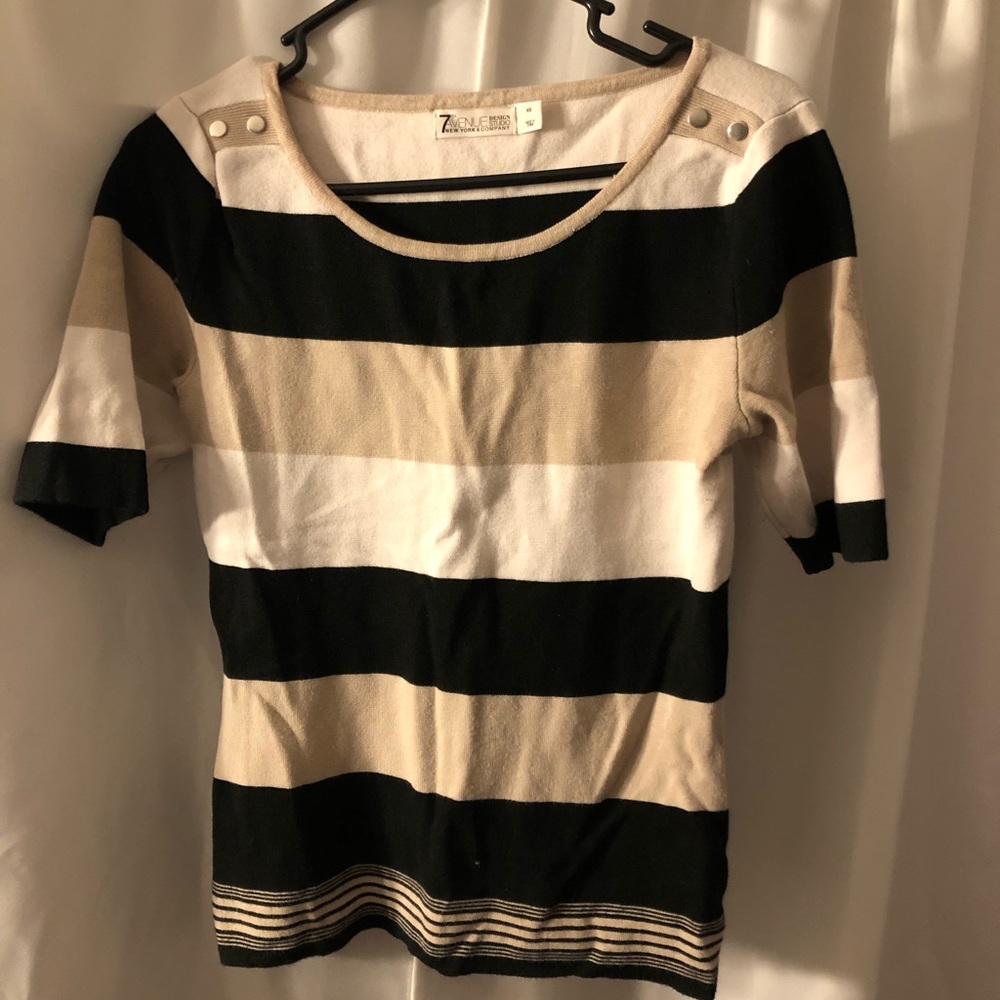 New York & Company XS striped professional shirt